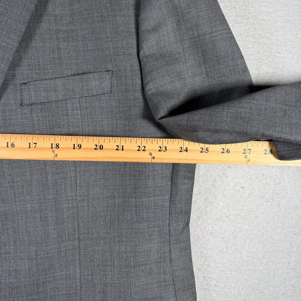 Lauren Ralph Lauren Mens Grey Wool 2-Button Blazer Jacket Natural 50R 50 Regular